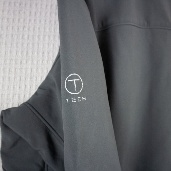Tumi T-Tech Softshell Jacket Large Grey Zip Travel Jacket - Picture 6 of 8